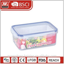 Rectangle transparent airtight plastic food container